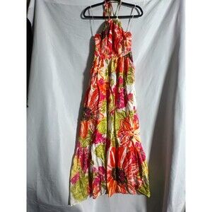 Anthropologie Lil Silk Manambe Maxi Dress Vacation Summer Boho Indie Sz 0